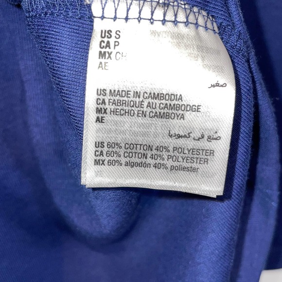 Charter Club V-Neck cotton blend pajama T-Shirt Navy, small - Picture 6 of 7